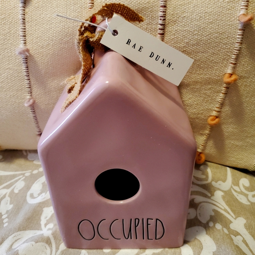 Brand new Rae Dunn Birdhouse "Occupied"